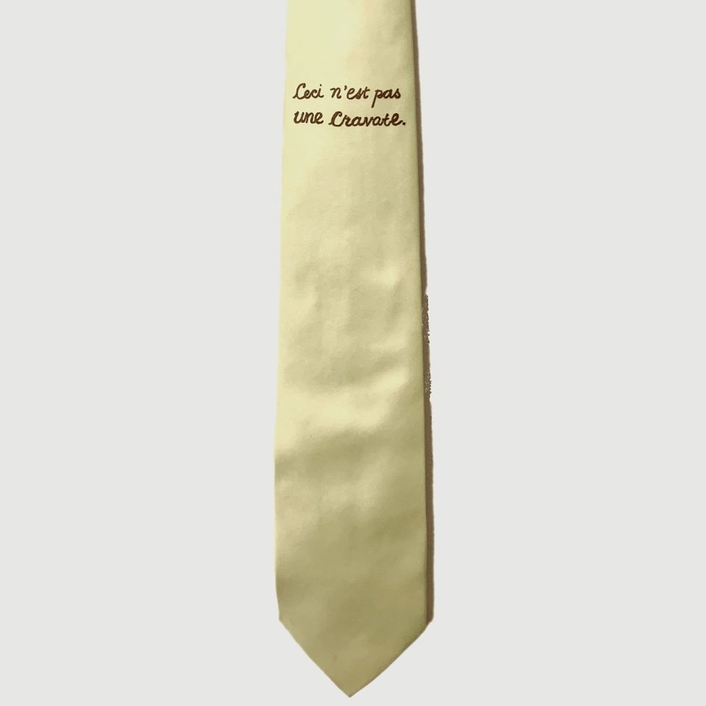 Screen Printed Art Tie "Ceci n'est pas une cravate"